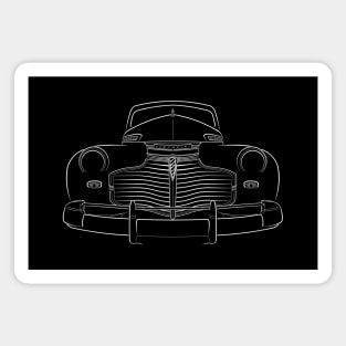 1941 Chevy Special Coupe - front stencil, white Magnet